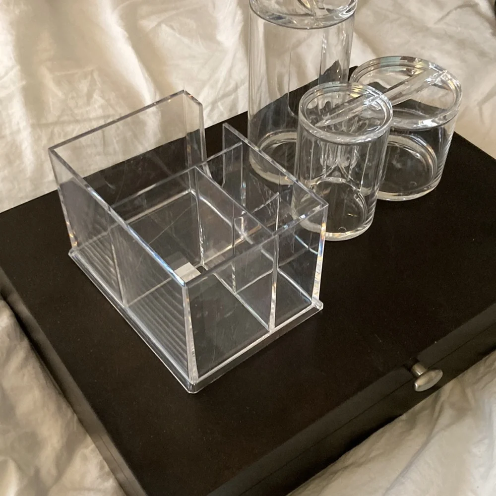 Storage for swabs make up etc.